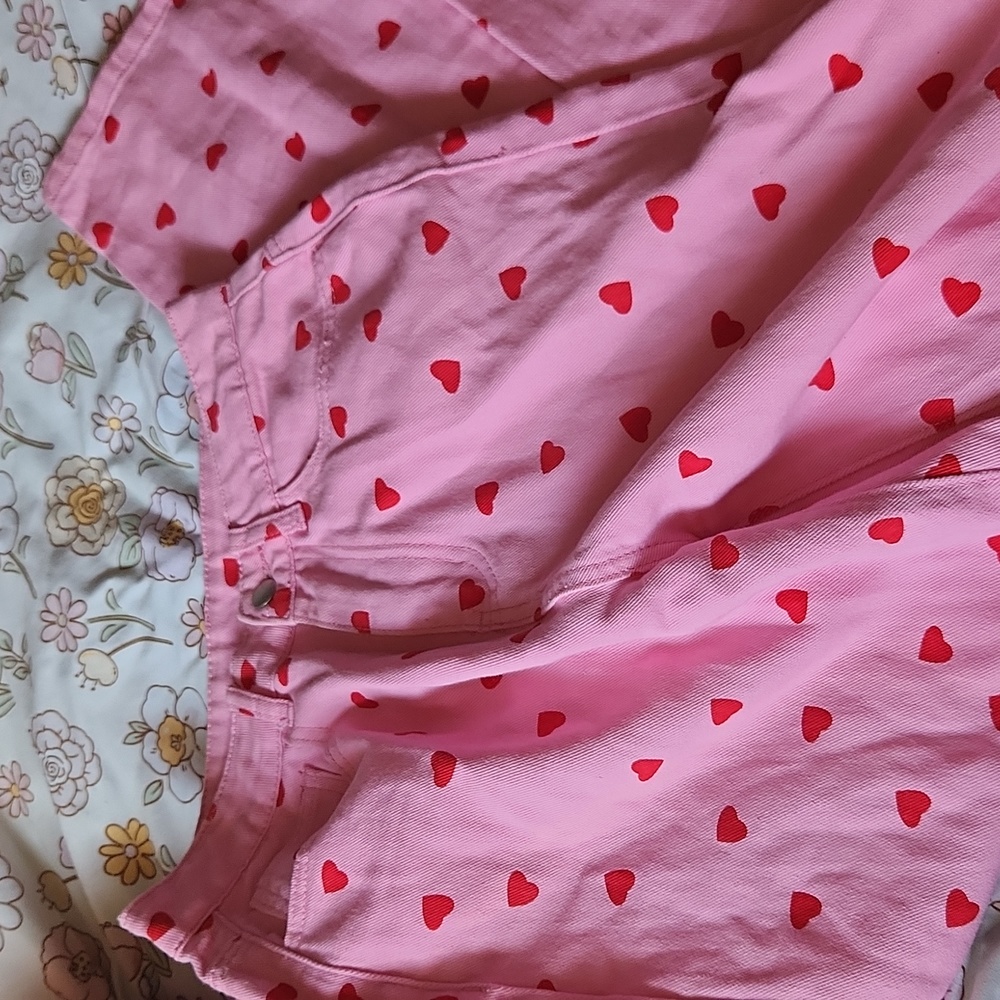 Cute heart jeans